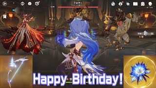 Happy Birthday Ganyu vs Childe \u0026 Signora \u0026 Primo GeoVishap \u0026 Azhdaha【Genshin Impact】