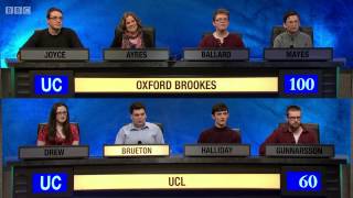 University Challenge S44E24 Oxford Brookes vs UCL