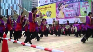 佛教大学よさこいサークル紫踊屋　YOSAKOIソーラン祭り2015　JR札幌駅南口広場会場