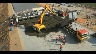 Construction of Cement Concrete Roads || SP1600 slipform pavers || Concrete Roads || RCC