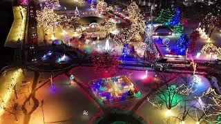 2024 La Crosse, WI Rotary Lights 4K Drone Stock Footage