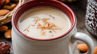 How To Make Creamy Almond Saffron Dates Milk-A Healthy Milk Delight❗️