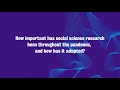 Paul Johnson on the importance of social science research during Covid-19