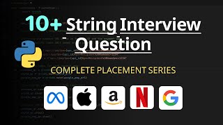 String Interview Questions with Solutions | Python Programming | Sagar Chouksey