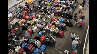 CAUGHT ON CAMERA: Pearson Airport chaos-good luck finding your bag!