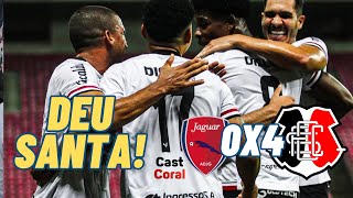 🚨 SANTA CRUZ ATROPELOU O JAGUAR E VENCEU POR 4x0 NA ARENA. VEJA OS DETALHES. #santacruz #castcoral