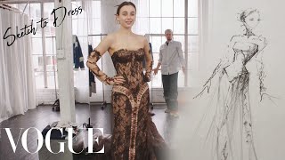 How Emma Chamberlain’s Gothy Met Look Was Made, From Sketch to Dress | Vogue