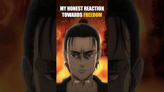 Eren's Honest Reaction towards Freedom #anime #attackontitan