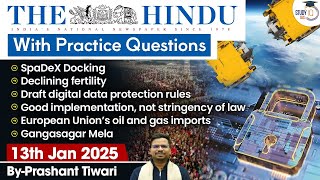 The Hindu Analysis | 13th January 2025 | The Hindu NewsPaper Today With Practice Questions