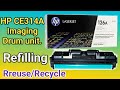 HP 126A(CE314A)LaserJet Imaging Drum unit refill/reuse/recycle.hp laserjet 100 MFP M175 CP1025 M275.