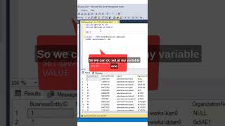 #SQL How to Use Variables?? #datascience #sqltips #mssql