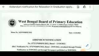 New notification WBTET 13/10/22 by WBBPE