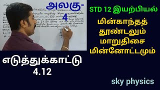 எடுத்துக்காட்டு 4.12||மின்காந்தத்  தூண்டல்||மாறுதிசை மின்னோட்டம்|| அலகு-4||12 இயற்பியல்||sky physics