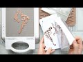 foiled greeting card with spellbinders