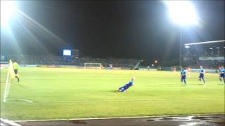 Thiago Cunha CFC #37 penalty goal and celebrate the goal : recorded by jib wasan