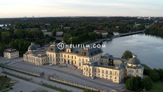 7258. Drottningholm Drone Stock Footage Video