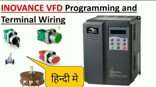 Inovance VFD Programming and Control Terminal Wiring  In Hindi  Inovance Drive Parameter setting