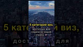 5 категорий виз, доступных для подачи из вашей страны 🇺🇸