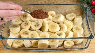 Do you have banana and cocoa? Prepare a delicious dessert without flour and sugar!