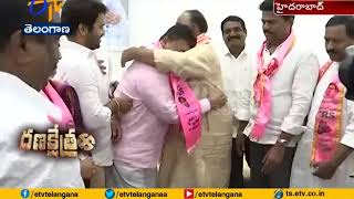 Minister Naini Hands Over B - Form | to Musheerabad MLA Candidate Muta Gopal