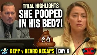 Amber Heard POOPED In Johnny Depp Bed!? She Gets DECIMATED! Defense Gets HEATED  | Trial Day 6 Recap