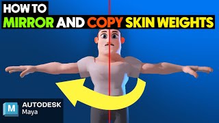 How To Mirror And Copy/Transfer Skin Weights In Autodesk Maya