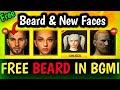 FREE BEARD AND PONYTAIL IN BGMI | How to get Beard in Bgmi | Bgmi New Faces and Beard & Ponytail