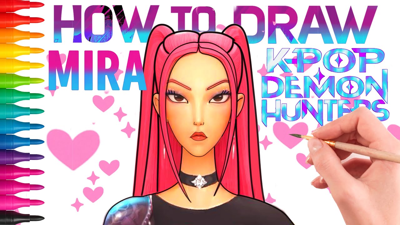 How To Draw Mira From K Pop Demon Hunters Easy Step By Step Drawing