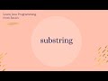 substring method in java