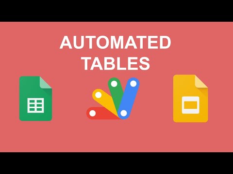 Cree tablas de datos dinámicas en Presentaciones de Google usando Google Apps Script