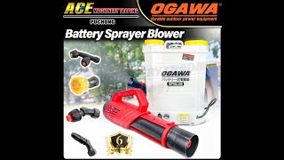 Ogawa 16L Battery Sprayer Blower Ogawa 16L White Tank Turbo Mist Blower Sprayer Gun Disinfectant