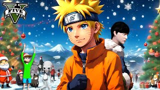 ကျနော်တို့ ညီကိုတွေ Naruto တို့ရွာမှာ Christmas ပွဲတော်ကျင်းပခဲ့တယ် | Konoha Christmas in GTA V