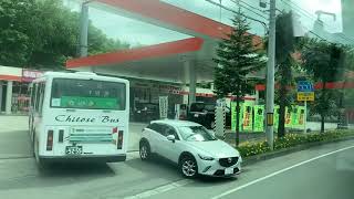 空港連絡バス 車窓[1/2]新千歳空港(JAL国内)→地下鉄福住駅/ 札幌都心線(北都交通) 新千歳空港1355発