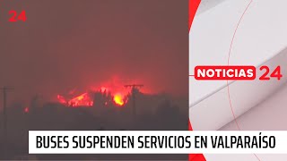 Buses suspenden servicios a la Región de Valparaíso