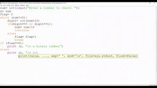 Python Program to Check whether a Number is Binary or Not.