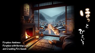 【ギターと尺八】雪と暖炉と和楽器の音【リラックス・ASMR・睡眠導入】