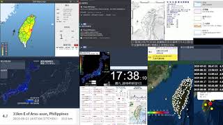 [小區域]2019/09/21-17:34 苗栗縣泰安鄉 M3.7 最大震度 3