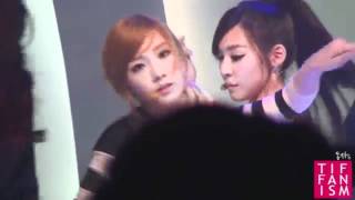 SNSD TaeNy - When Manager hwang stares at the kid leader~