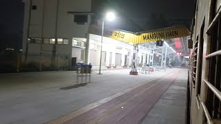 Night arrival at Mangliya Gaon Railway Station: Nagda - Indore Passenger