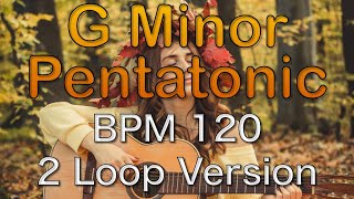 Gマイナーペンタトニックスケール練習(BPM120 2ループ)-G minor pentatonic scale practice bpm120 shuffle 2Loop-