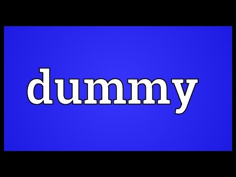 How do you spell dummy or Dummie?
