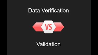 Data Verification Vs Validation