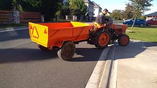 Kubota L1501DT vlek domácí výroby Homemade trailer DIY