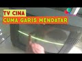 TV samsung mesin wcom ada suara tak ada gambar, cuma ada garis mendatar.