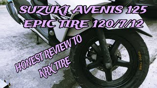 CHANGE FRONT TIRE(EPIC TIRE 120/70/12) AND HONEST REVIEW TO KRX TIRE#suzukiavenis125 #motogiography