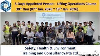 5-Days Appointed Person - Lifting Operations Course (30th Run)