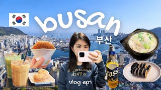 busan korea vlog | train to busan, gamcheon culture village, BIFF street food, m