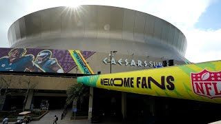 LIVE: Fans Arrive at the Superdome in New Orleans for Super Bowl LIX