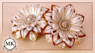 Резинки для волос. Канзаши. МК. / Diy. Kanzashi. Scrunchy.
