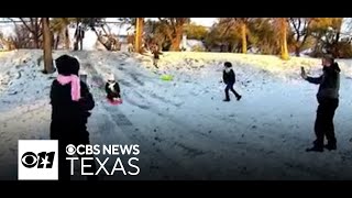 Kids enjoy last bits of snow in Collin County despite melting conditions